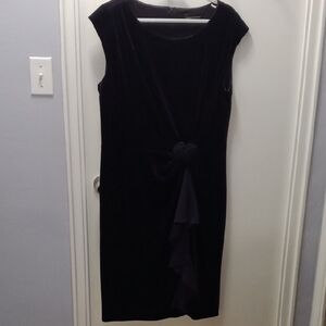 Connected Apparel Black Midi Dress